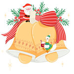 圣诞节圣诞老人铃铛小鸭子送礼物