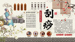 刮痧养生背景墙