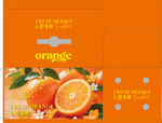 橙色包装橙子产品展示平面图