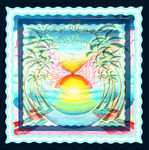 梦幻沙漏与日出风景图案