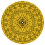 黄色圆形曼陀罗图案