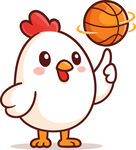 小鸡玩篮球的可爱瞬间
