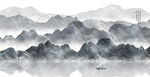 山水水墨画