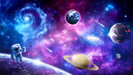 太空宇航员星球宇宙黑洞星空背景