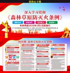 森林草原防灭火条例展板