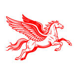 飞马奔跑骏马矢量图