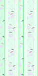 清新绿底花卉条纹图案