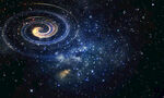浩瀚旋涡黑色星空背景