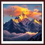 日照金山风景画