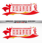 中小学校党建文化墙