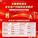 安全生产月安全常识展板