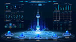 科技感数据可视化操作界面图片