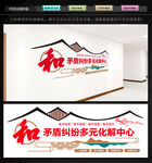 矛盾纠纷多元化解中心文化墙