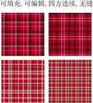 红色格子图案   苏格兰格面料