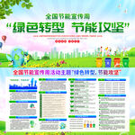 全国节能宣传周绿色转型海报