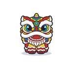 可爱卡通舞狮形象