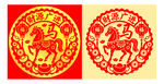 马年剪纸窗贴