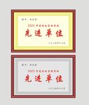 先进单位荣誉奖牌