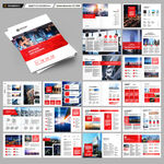 红色企业宣传册