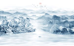 远山近水水墨风景