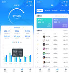 手机端数据统计与社交界面