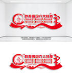 教育强国六大特质文化墙