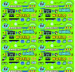 绿色卡通图案无缝背景图