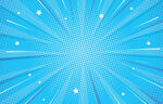 蓝色放射状星光背景图