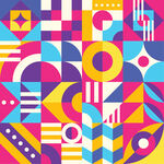 多彩几何抽象图案设计