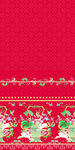 圣诞主题红色花纹装饰图汉服