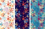 多彩花卉图案背景集合