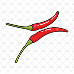 红尖椒插画
