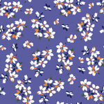 紫色底小碎花花卉图案