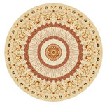 圆形精美花纹地毯图案