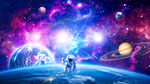 梦幻宇宙星空太空宇航员星球背景