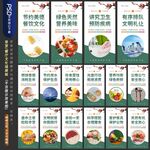 企业学校食堂餐厅文化挂画墙展板