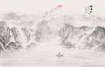 水墨画山水
