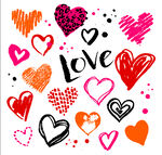 多彩爱心图案
