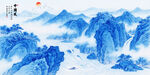 青花瓷山水画