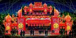 新春门楼效果彩灯