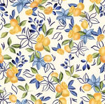 黄蓝花卉图案 清新又雅致