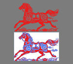 2026剪纸马奔跑的马