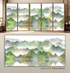 中式山水意境装饰画