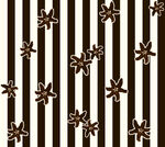 条纹背景上的花朵图案