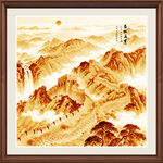 金色国画长城