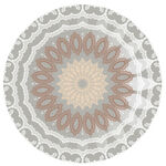 圆形复古花纹装饰图案