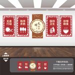 食堂餐厅标语背景墙形象墙展板