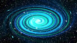 蓝绿宇宙旋涡星空