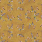 黄色花卉图案背景纹理