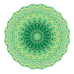 圆形绿色精美花纹图案